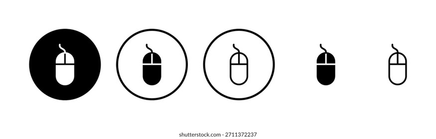 Diseño del logotipo del icono del ratón. signo y símbolo del Hacer clic. Vector del icono del puntero.