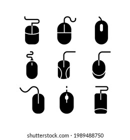 icono del ratón o logotipo símbolo de signo aislado ilustración vectorial - Colección de iconos vectoriales de estilo negro de alta calidad
