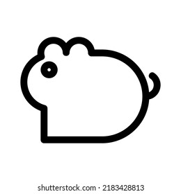 icono del ratón o logotipo símbolo de signo aislado ilustración vectorial - iconos vectoriales de estilo negro de alta calidad
