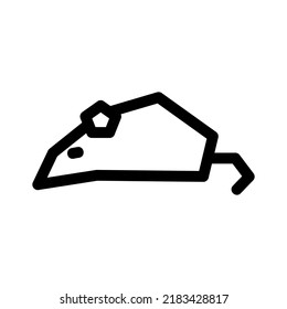 icono del ratón o logotipo símbolo de signo aislado ilustración vectorial - iconos vectoriales de estilo negro de alta calidad
