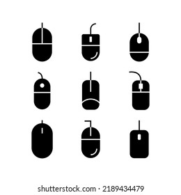 icono del ratón o logotipo símbolo de signo aislado ilustración vectorial - Colección de iconos vectoriales de estilo negro de alta calidad
