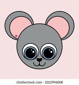 Mouse Icon, logo - vector illustration