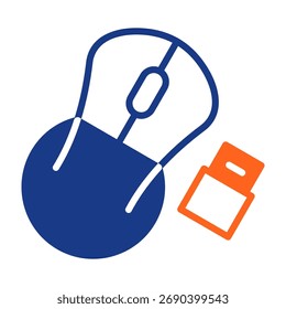 Icono de ratón Ilustración vectorial de color mixto
