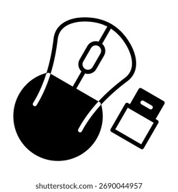 Icono de ratón Ilustración vectorial mixta