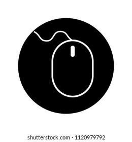Mouse icon on black