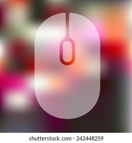 mouse icon on blurred background