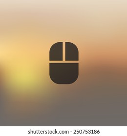 mouse icon on blurred background