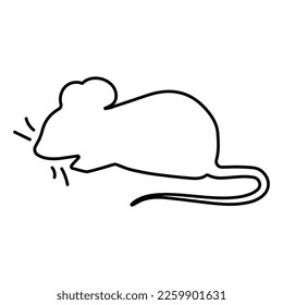 icono del ratón sobre fondo blanco, ilustración vectorial.