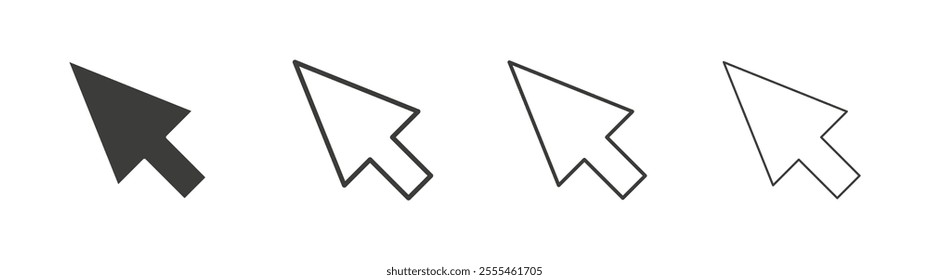 Mouse icon pack. vector illustration