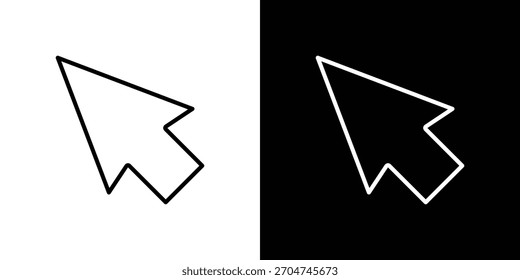 Icono de ratón píxel perfecto. Símbolo de contorno. Dibujo lineal simple.