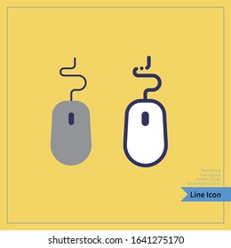 Mouse icon - Professional, Pixel-aligned, Pixel Perfect, Editable Stroke, Easy Scalablility. 