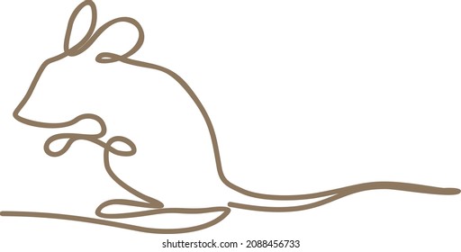 mouse icon, rat, mice thin line symbols for web and mobile phone on white background, like a handwritting