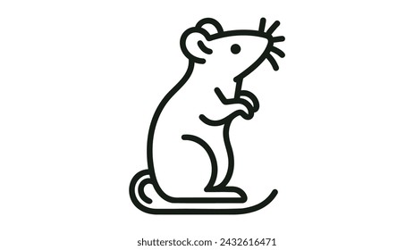 mouse icon, rat, mice vector illustration on white background