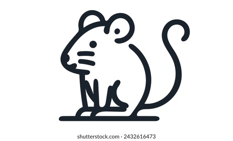 mouse icon, rat, mice vector illustration on white background