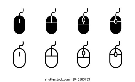 Mouse icon set. click icon vector. pointer icon vector.