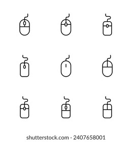 Mouse icon set. click icon vector. pointer icon vector.