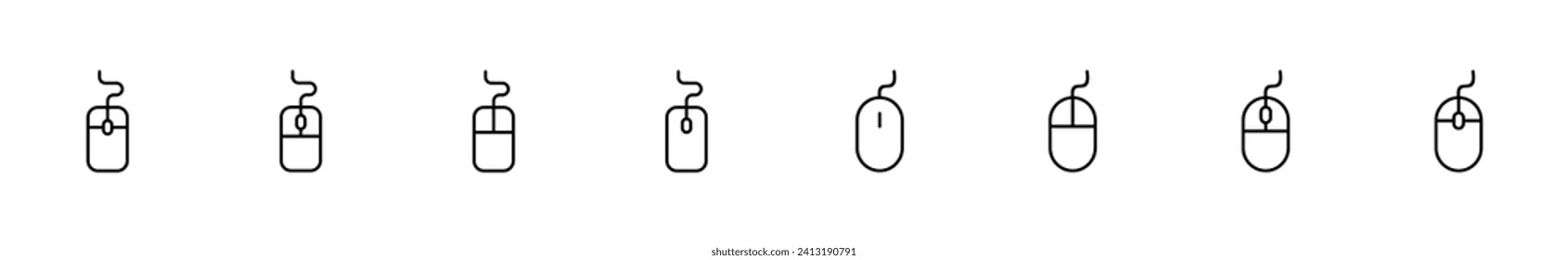 Mouse icon set. click icon vector. pointer icon vector.