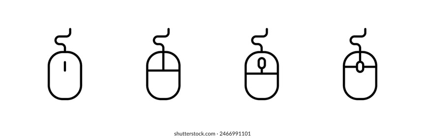 Mouse icon set. click icon vector. pointer icon vector.