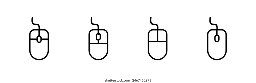 Mouse icon set. click icon vector. pointer icon vector.