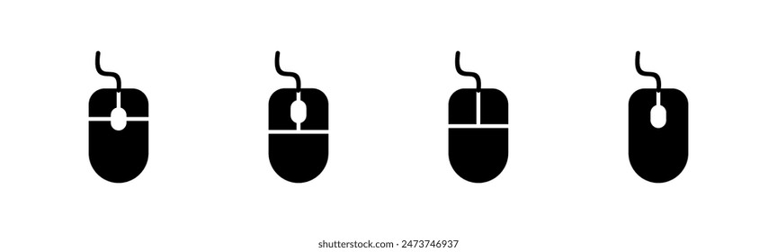 Mouse icon set. click icon vector. pointer icon vector.