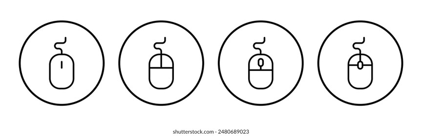 Mouse icon set. click icon vector. pointer icon vector.