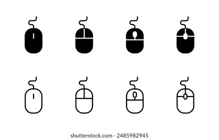 Mouse icon set. click icon vector. pointer icon vector.