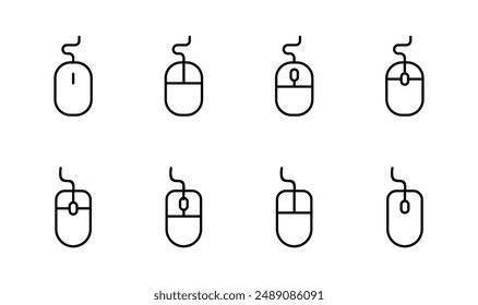 Mouse icon set. click icon vector. pointer icon vector.
