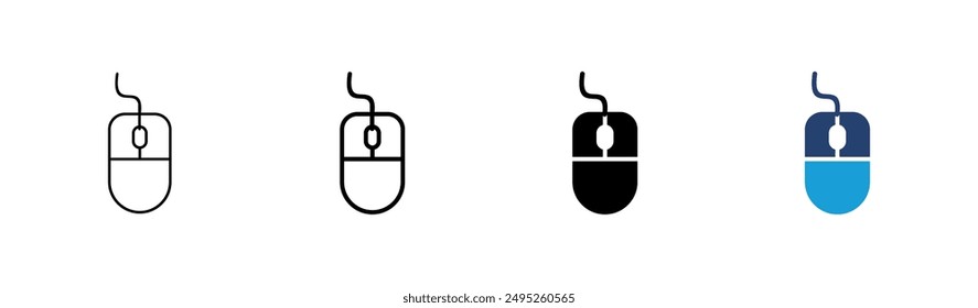 Conjunto de iconos del mouse. Vector de iconos del Hacer clic. Vector de iconos del puntero.