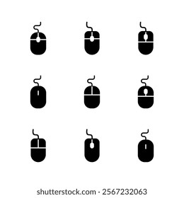 Mouse icon set. click icon vector. pointer icon vector.