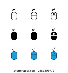 Mouse icon set. click icon vector. pointer icon vector.