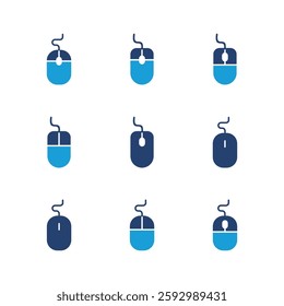 Mouse icon set. click icon vector. pointer icon vector.