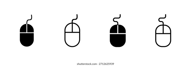 Conjunto de iconos de ratón. Vector de iconos de Hacer clic. Vector de iconos de puntero.