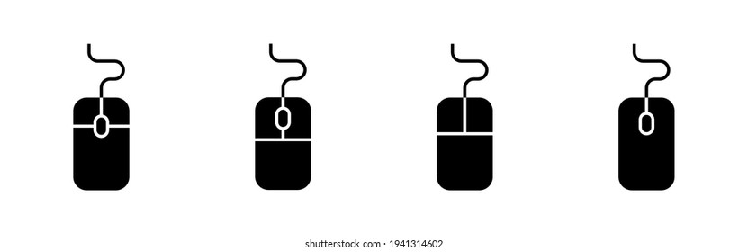 Mouse icon set. click icon vectors. pointer icon vectors.