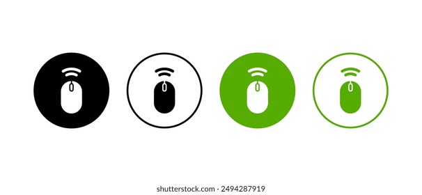 mouse icon set. mouse computer in flat style - stock vector.	