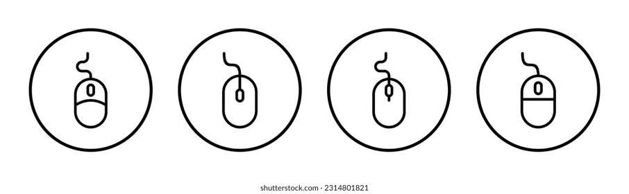 Maus-Symbol-Set-Illustration. Klicken Sie auf Zeichen und Symbol. Zeigersymbol, Vektorgrafik.