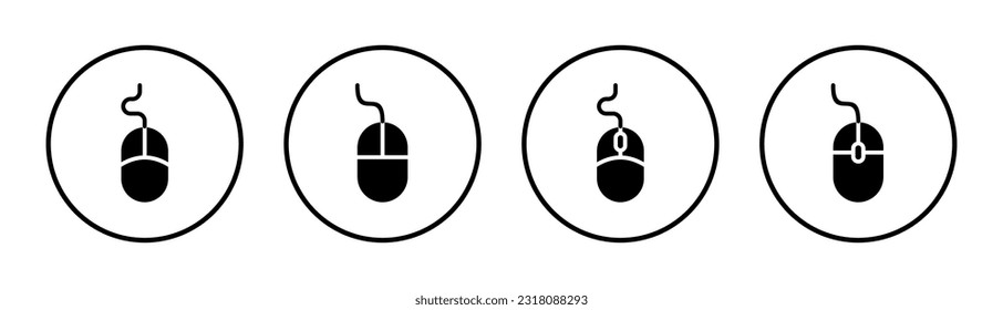 Mouse icon set illustration. click sign and symbol. pointer icon vector.