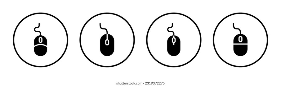 Mouse icon set illustration. click sign and symbol. pointer icon vector.