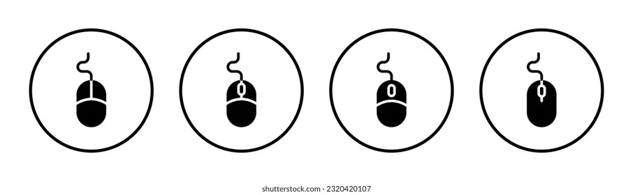 Mouse icon set illustration. click sign and symbol. pointer icon vector.