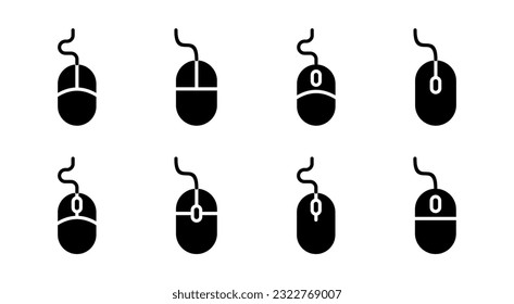 Mouse icon set illustration. click sign and symbol. pointer icon vector.