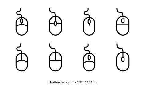 Mouse icon set illustration. click sign and symbol. pointer icon vector.