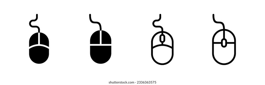Mouse icon set illustration. click sign and symbol. pointer icon vector.