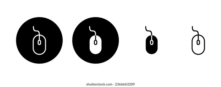 Mouse icon set illustration. click sign and symbol. pointer icon vector.
