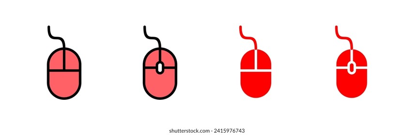 Maus-Symbol-Set-Illustration. Klicken Sie auf Zeichen und Symbol. Zeigersymbol, Vektorgrafik.