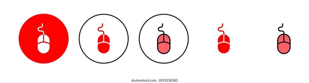 Mouse icon set illustration. click sign and symbol. pointer icon vector.