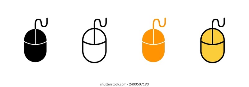 Mouse icon set vector. click sign and symbol. pointer icon vector.