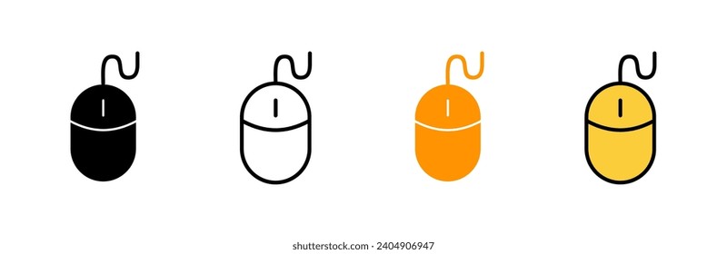 Mouse icon set vector. click sign and symbol. pointer icon vector.