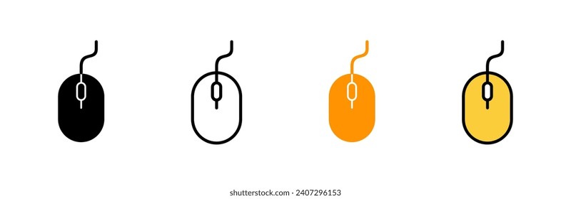 Mouse icon set vector. click sign and symbol. pointer icon vector.