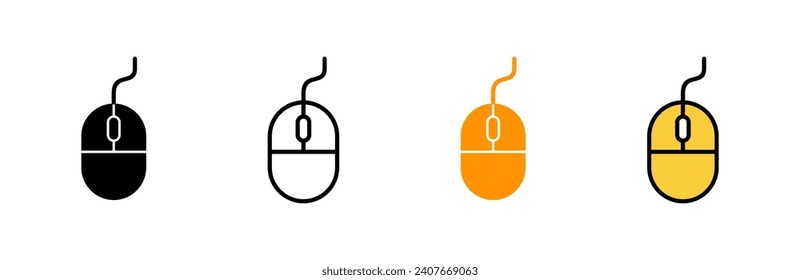 Mouse icon set vector. click sign and symbol. pointer icon vector.