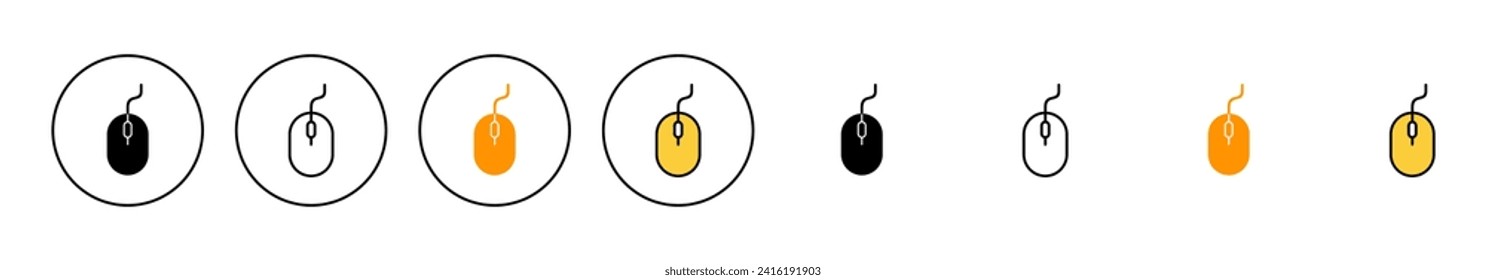 Mouse icon set vector. click sign and symbol. pointer icon vector.