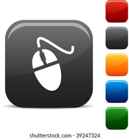 Mouse icon set. Vector illustration.